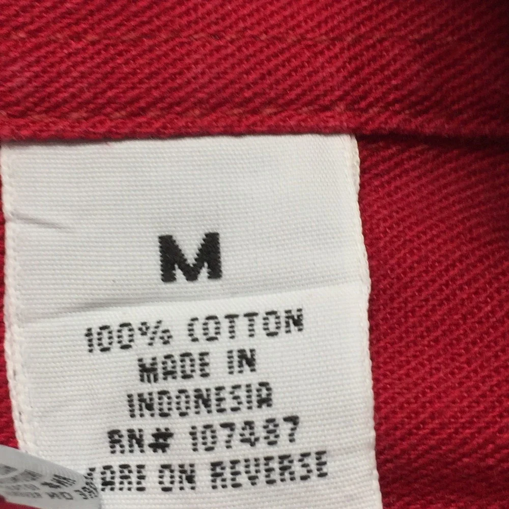 Levi's Red Long Sleeve Button Down Brushpopper Cowboy‎ Shirt Thick Duty Warm